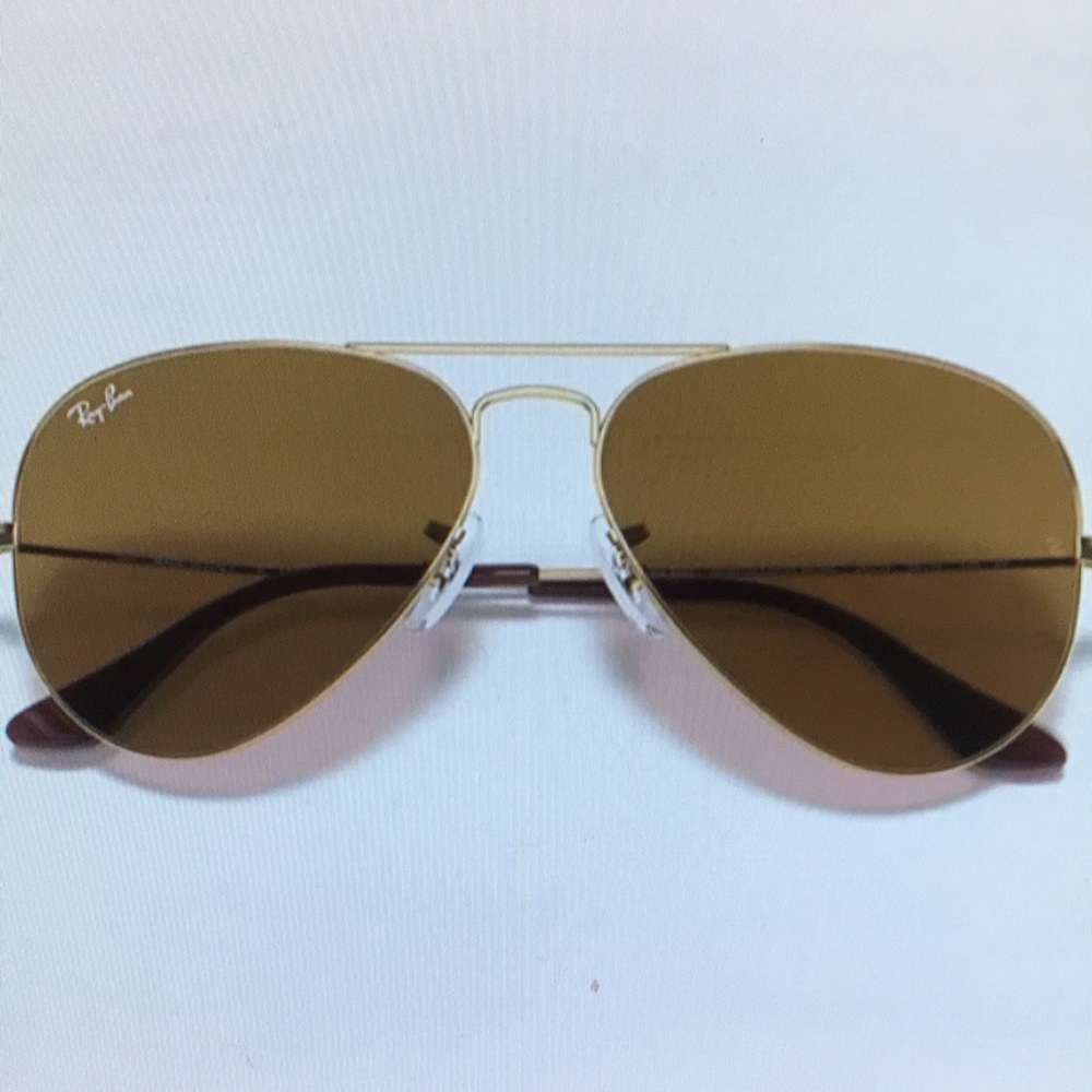 Ray-Ban Aviator Sunglasses with Brown Lenses